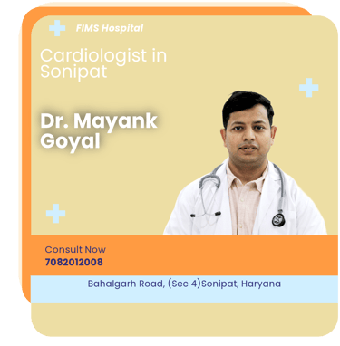 A graphical representation highlighting Dr. Mayank Goyal as the Best Cardiologist in Sonipat.