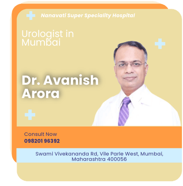 A graphical representation highlighting Dr. Avanish Arora as the Best Urologist in Mumbai.