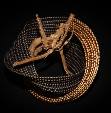 The New One, 2023 cane, reed, copper, driftwood