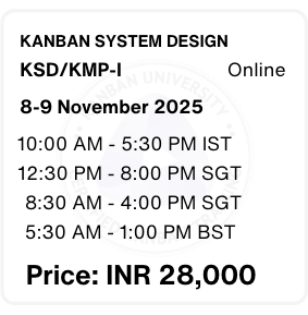 Kanban System Design KSD KMP-I KMP Training Kanban University