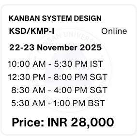 Kanban System Design KSD KMP-I KMP Training Kanban University