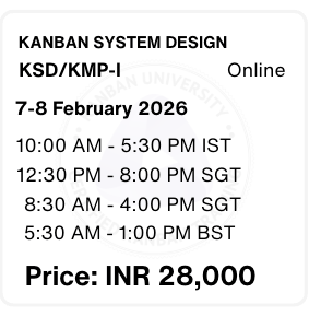 Kanban System Design KSD KMP-I KMP Training Kanban University