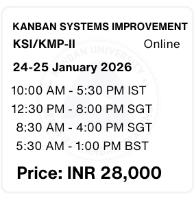 Kanban Systems Improement KSI KMP-II KMP Training Kanban University