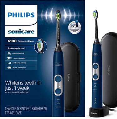 Sonicare 6100 rechargeable toothbrush with pressure sensor