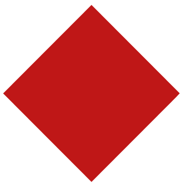 a red square with a diamond shaped diamond