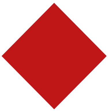 a red square with a diamond shaped diamond