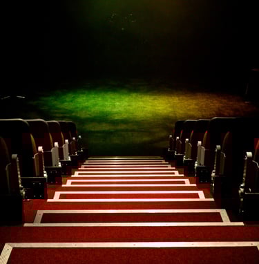 a red carpeted staircase casement with a red carpet