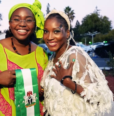 two women in bright green and white outfits NAIJA FEST 2024