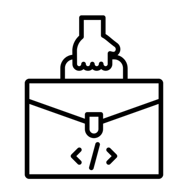 Portable bag icon