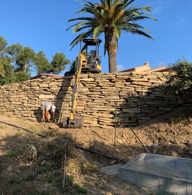 fondations de murs par EGPR à Hyères
