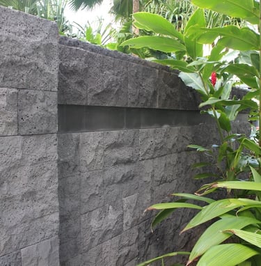 basalt stone wall