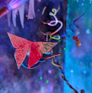 paper ecoprinted butterfly