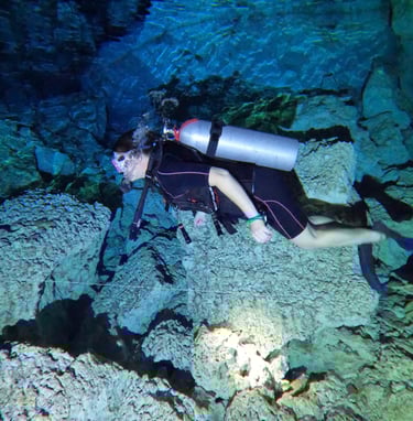 curso de buceo en caverna