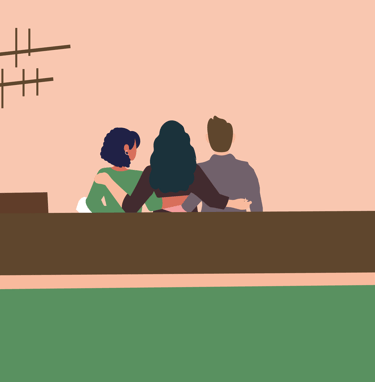 ¿Quiénes somos? Somos Eva, Fredie y Alicia.