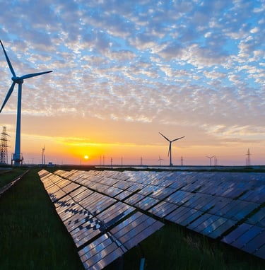 tribes capital a solar powered wind turbine in the middle of a field
