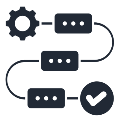 An icon with transparent background representing the concept Streamline