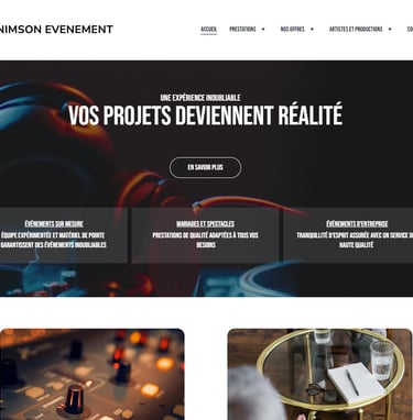 a website page with a picture of a music instrument