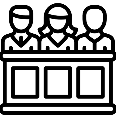 Icon of jury standing
