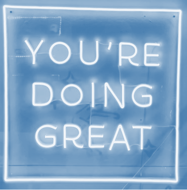 You're doing great neon sign