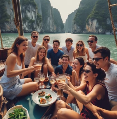 A large map is spread out on a table, surrounded by various stationery items including notebooks, pens, pencils, a highlighter, and brochures or travel-related pamphlets. The scene suggests planning, mapping out a journey, or organizing travel details.