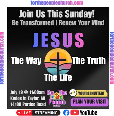 Sunday church service flyer, join us as we worship Jesus together