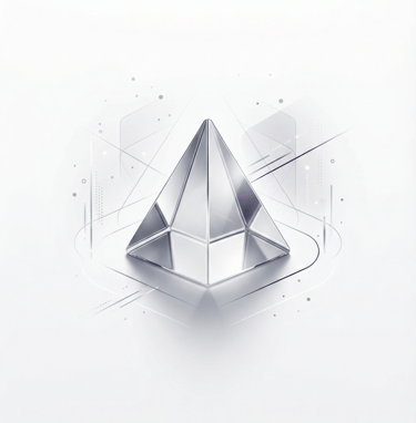 a pyramid shaped object with a pyramid shaped object