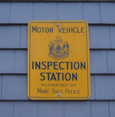 Maine state vehicle inspection at Kittery Point Service Co.