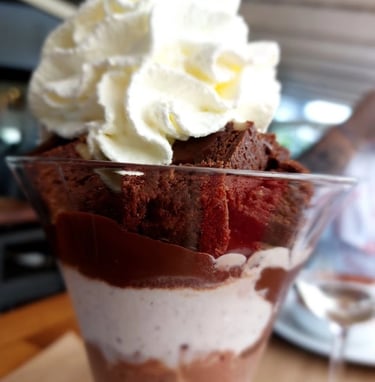 Dessert du restaurant le Meltin, le chocolat liegeois