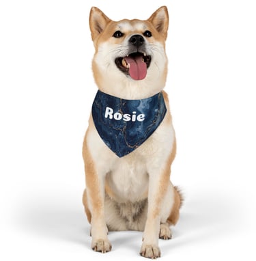 dog wearing bandana collar Rosie