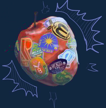 Original Takara Welter Digital Painting titled, "Eve's Apple"