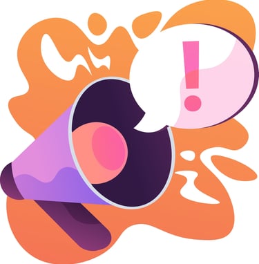 a megaphone spreading important news