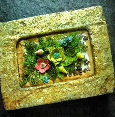 Pumpkin seed husk framed recycle paper flower quilling for unique seed decoration 