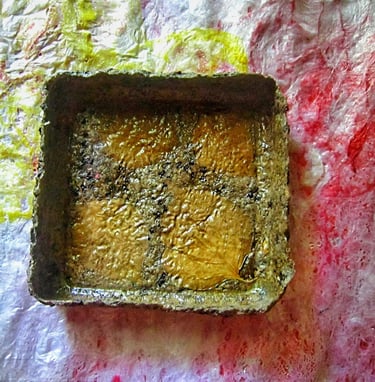 Recycled paper black square tray for beautiful mini darkness storage 
