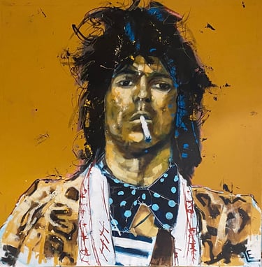 Keith Richards 100x100 cm.