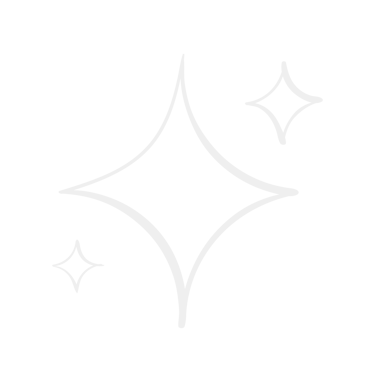 Três estrelas brancas de quatro pontas desenhadas à mão como recurso visual