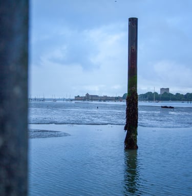 A view out to Portchester Castle