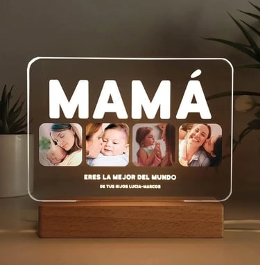 Transparent Gift Lámpara Personalizada con fotos y frase
