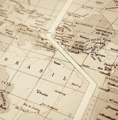 imagem de um mapa do mudo mostrando o país Brasil. brasil
