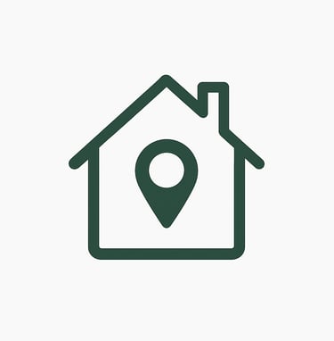 house with location icon inside