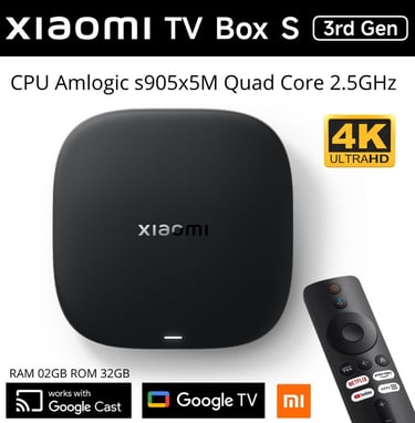 xiaomi tv box s 3rd geração certificada google e netflix