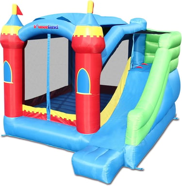 Bounceland Royal Palace Inflatable Bounce House, with Long Slide, Large Bouncing Area, Basketball Ho