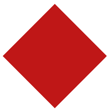 a red square with a diamond shaped diamond