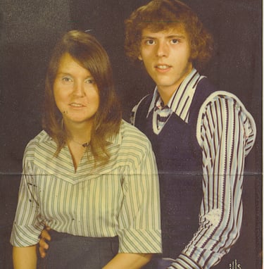 a man and woman posing for a picture