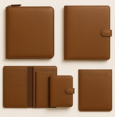 Custom leather corporate gifts and office accessories, branded export quality items