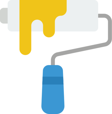logo d'un rouleu de peinture