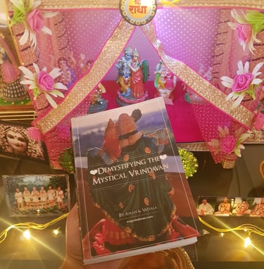 Offering Demsytifying The Mystical Vrindavan Book to our Divine Couple