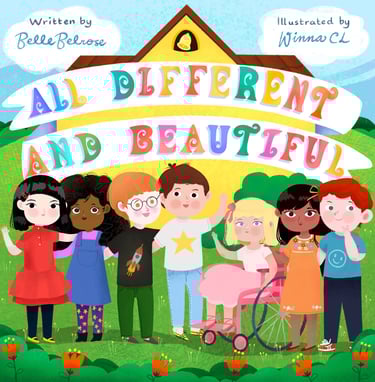 diversity book for kids; all different and beautiful