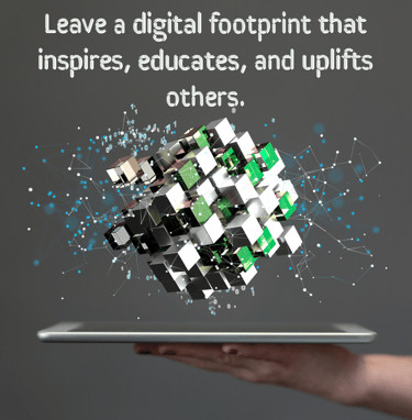 "Leave a digital footprint that inspires, educates, and uplifts others." - Feel good stories