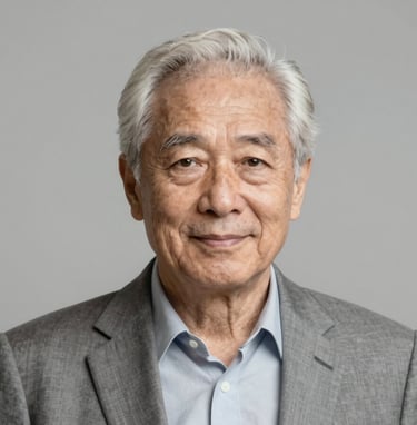 A sophisticated senior portrait with a professional flair, featuring contemporary composition and neutral tones of #6E6D74 and #F7F5F0. High-quality artistic photography.