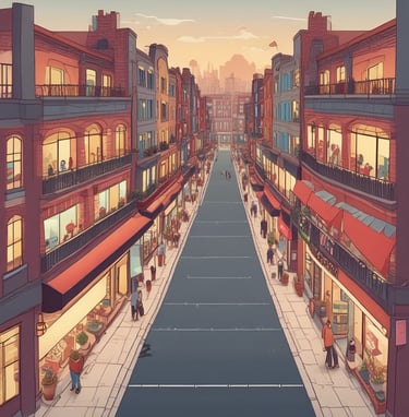 A focused business meeting where a team discusses growth strategies using charts and laptops.